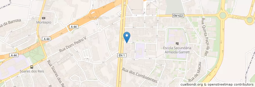 Mapa de ubicacion de J'Agora Café en Portugal, North, Área Metropolitana Do Porto, Porto, Vila Nova De Gaia, Mafamude E Vilar Do Paraíso.