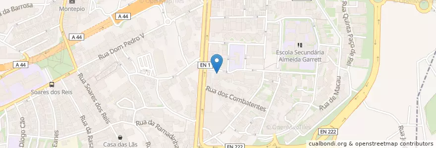 Mapa de ubicacion de Caixa Geral de Depósitos en Portugal, Norte, Área Metropolitana Do Porto, Porto, Vila Nova De Gaia, Mafamude E Vilar Do Paraíso.