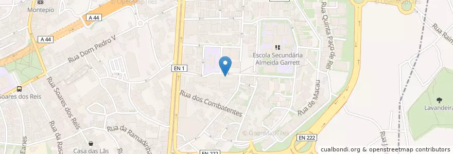 Mapa de ubicacion de Pastelaria Dona Antónia en ポルトガル, ノルテ, Área Metropolitana Do Porto, Porto, Vila Nova De Gaia, Mafamude E Vilar Do Paraíso.