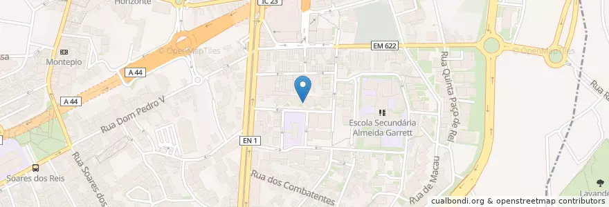 Mapa de ubicacion de Café Liberty en ポルトガル, ノルテ, Área Metropolitana Do Porto, Porto, Vila Nova De Gaia, Mafamude E Vilar Do Paraíso.