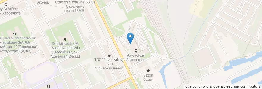 Mapa de ubicacion de Столовая en Russia, Northwestern Federal District, Arkhangelsk Oblast, Primorsky District, Городской Округ Архангельск.