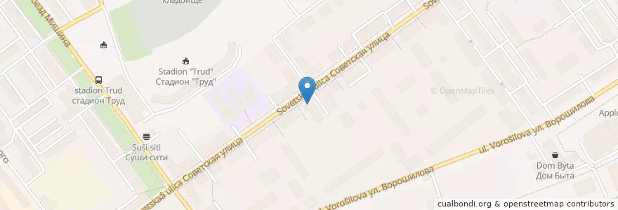 Mapa de ubicacion de Отделение связи №142203 en Rusia, Distrito Federal Central, Óblast De Moscú, Городской Округ Серпухов.