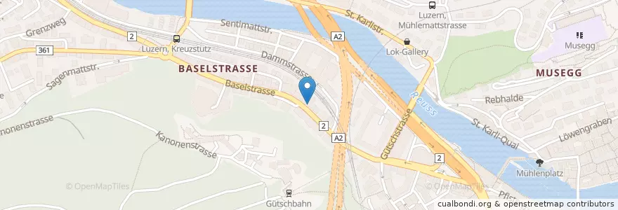 Mapa de ubicacion de Domino en İsviçre, Luzern, Luzern.