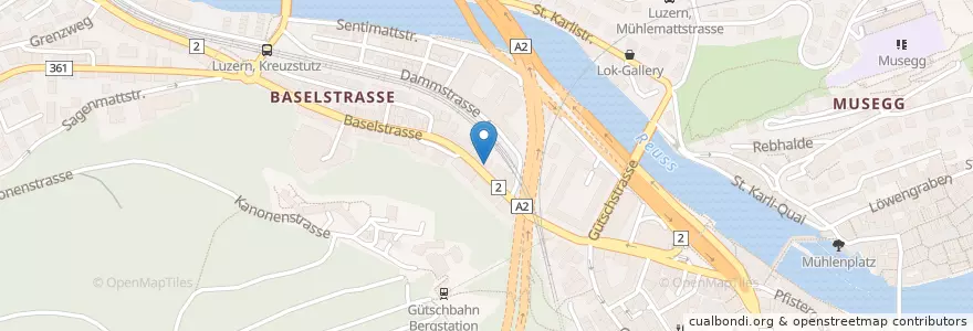 Mapa de ubicacion de Sentimatt en Svizzera, Lucerna, Luzern.