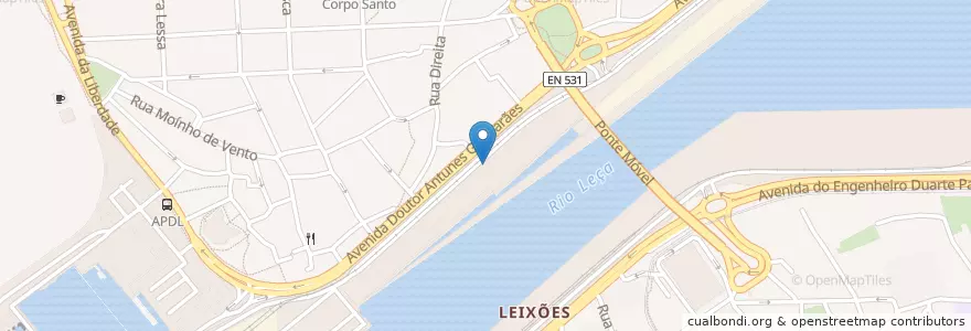 Mapa de ubicacion de Doca 3 en 葡萄牙, 北部大區, Porto, Área Metropolitana Do Porto, Matosinhos, Matosinhos E Leça Da Palmeira.