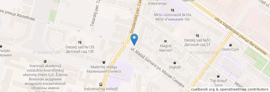 Mapa de ubicacion de Клиника доктора Бобрика en Rusia, Distrito Federal Central, Óblast De Tver, Городской Округ Тверь, Калининский Район.