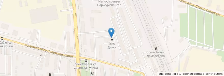 Mapa de ubicacion de Магазин en Russland, Föderationskreis Zentralrussland, Oblast Moskau, Городской Округ Домодедово.