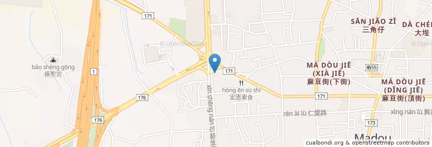 Mapa de ubicacion de 阿蘭碗粿 en Taiwan, Tainan, Madou District.