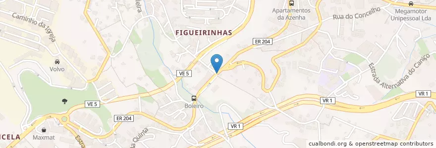Mapa de ubicacion de Pub 33 Figueirinhas en Portogallo, Santa Cruz, Caniço.