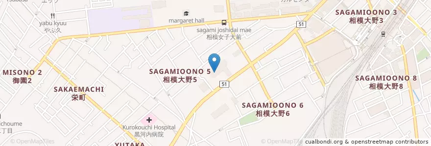Mapa de ubicacion de 相模原南市民ホール en Giappone, Prefettura Di Kanagawa, 相模原市, 南区.