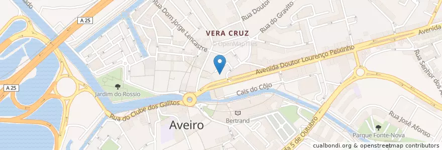 Mapa de ubicacion de Montepio en Португалия, Aveiro, Центральный Регион, Baixo Vouga, Aveiro, Glória E Vera Cruz.
