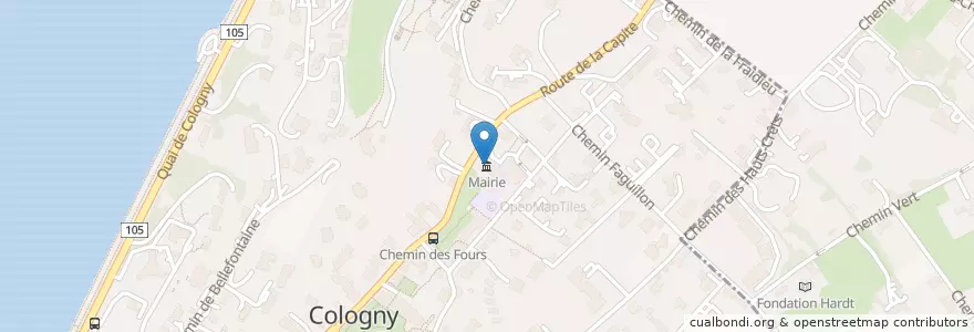 Mapa de ubicacion de Mairie en Schweiz/Suisse/Svizzera/Svizra, Genève, Genève, Cologny.