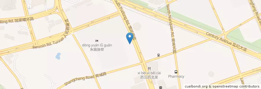 Mapa de ubicacion de KFC en China, Shanghai, 浦东新区.
