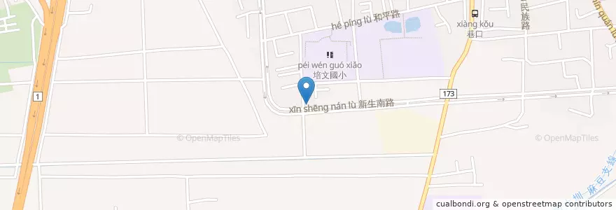 Mapa de ubicacion de 心欣幼稚園 en 臺灣, 臺南市, 麻豆區.