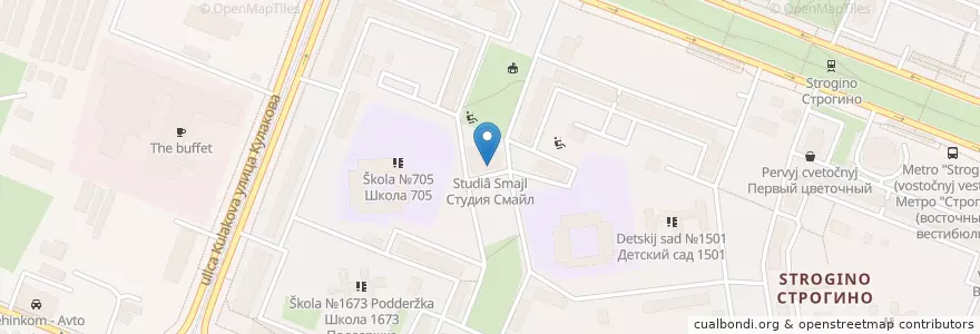 Mapa de ubicacion de Студия Смайл en Russia, Central Federal District, Moscow, North-Western Administrative Okrug, Strogino District.
