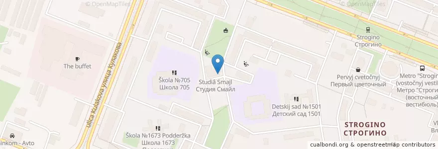Mapa de ubicacion de БПФ en Rusia, Distrito Federal Central, Москва, Северо-Западный Административный Округ, Район Строгино.