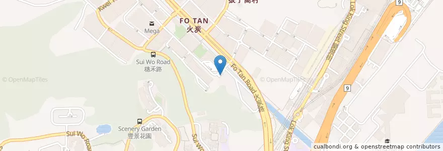 Mapa de ubicacion de 山尾街兒童遊樂場停車場 San Mei Street Children's Playground Car Park en Çin, Guangdong, Hong Kong, Yeni Bölgeler, 沙田區 Sha Tin District.