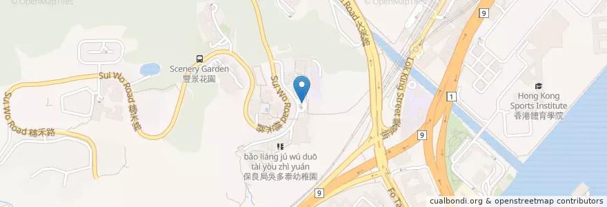 Mapa de ubicacion de 穗禾苑 Sui Wo Court en الصين, غوانغدونغ, هونغ كونغ, الأقاليم الجديدة, 沙田區 Sha Tin District.