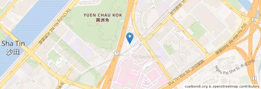 Mapa de ubicacion de Urban en Çin, Guangdong, Hong Kong, Yeni Bölgeler, 沙田區 Sha Tin District.