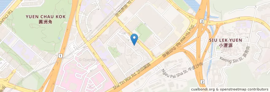 Mapa de ubicacion de Yu Chui Shopping Centre Car Park en 中国, 広東省, 香港, 新界, 沙田區 Sha Tin District.