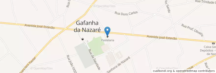 Mapa de ubicacion de Nazaré Doce en البرتغال, آويرو, الوسطى, فوغا السفلى, Ílhavo, Gafanha Da Nazaré.