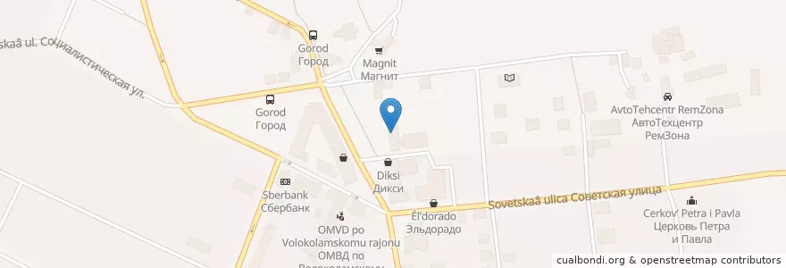 Mapa de ubicacion de Администрация Волоколамского муниципального района en Rusland, Centraal Federaal District, Oblast Moskou, Волоколамский Городской Округ.