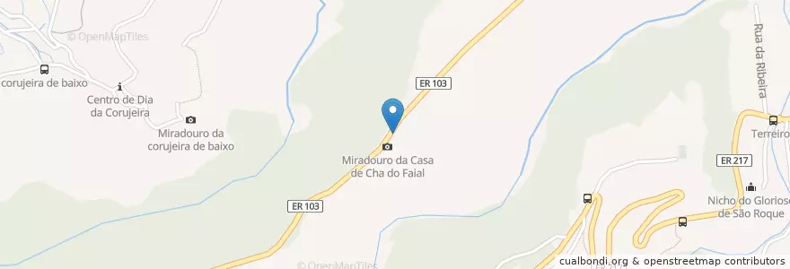 Mapa de ubicacion de Casa De Chá do Faial en Portogallo, Santana, Faial.