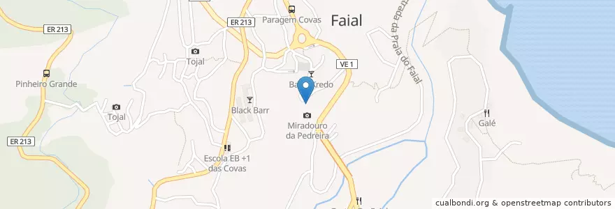 Mapa de ubicacion de Filarmónica do Faial en 포르투갈, Santana, Faial.