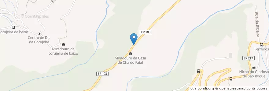 Mapa de ubicacion de Minimercado e bar Lombo de Baixo en پرتغال, Santana, Faial.