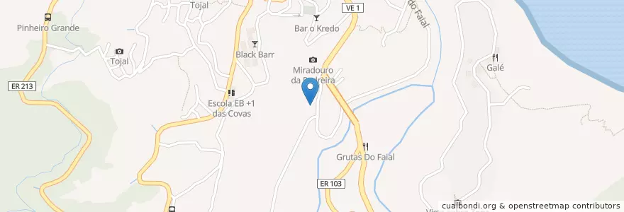 Mapa de ubicacion de Moinho do Passe en 葡萄牙, Santana, Faial.