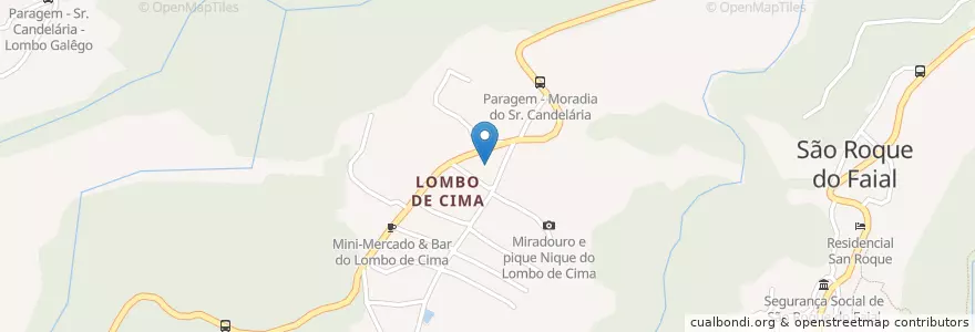 Mapa de ubicacion de Centro Social do Lombo de Cima en 葡萄牙, Santana, Faial.