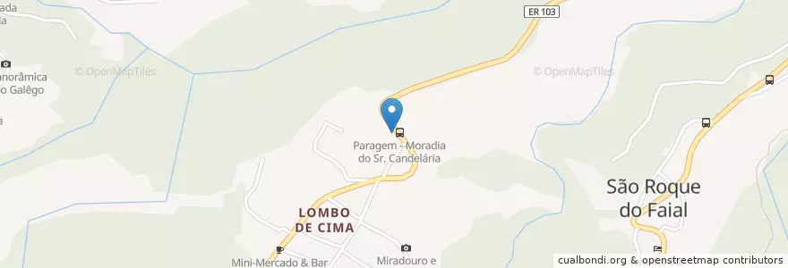 Mapa de ubicacion de Fontanário - Moradia do Sr. Candelária en ポルトガル, Santana, Faial.