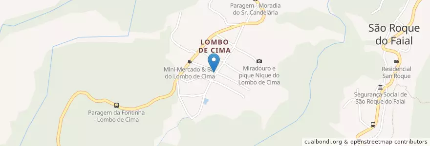 Mapa de ubicacion de Fontanário - Moradia do Sr. Jaime Teixeira Brazão en البرتغال, Santana, Faial.