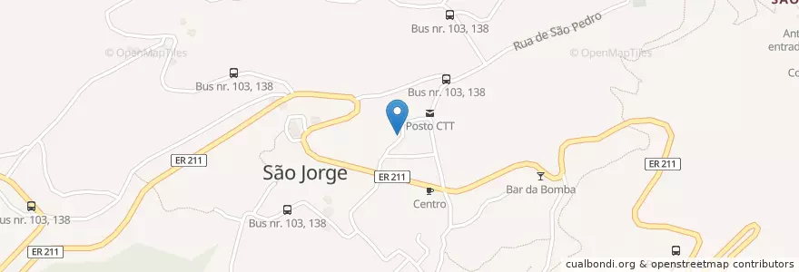 Mapa de ubicacion de Casa de Palha en Portogallo, Santana, São Jorge.