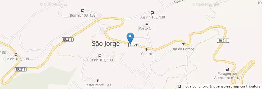 Mapa de ubicacion de Farmácia Cunha en Portekiz, Santana, São Jorge.