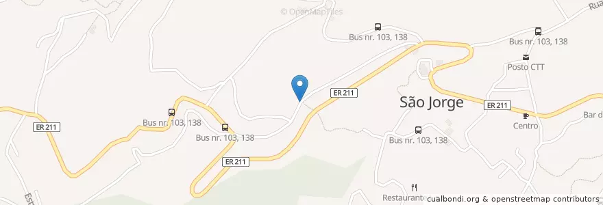 Mapa de ubicacion de Fontanário en 포르투갈, Santana, São Jorge.