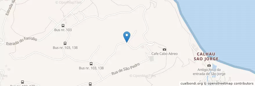 Mapa de ubicacion de Fontanário en Portogallo, Santana, São Jorge.