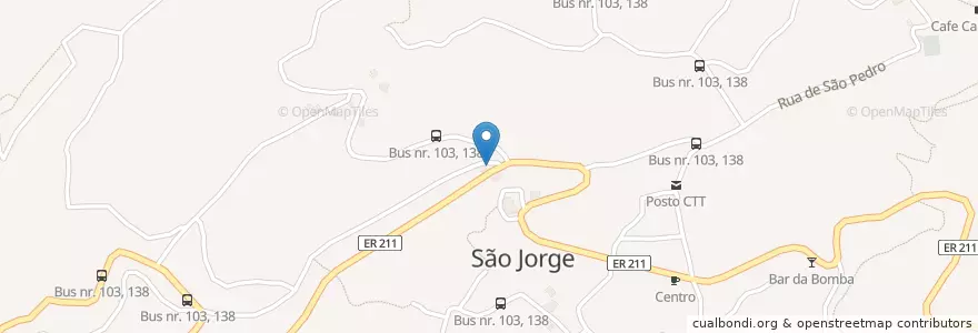 Mapa de ubicacion de Imagem de Nossa Senhora en ポルトガル, Santana, São Jorge.