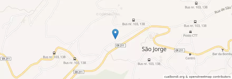Mapa de ubicacion de Restaurante Snack-Bar Adega Jardim en 葡萄牙, Santana, São Jorge.