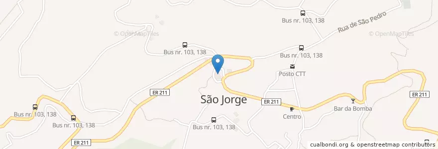 Mapa de ubicacion de Segurança Social de São Jorge en Portugal, Santana, São Jorge.