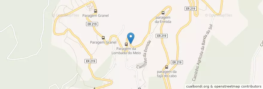 Mapa de ubicacion de Fontanário da Lombada do Meio en پرتغال, Santana, Ilha.