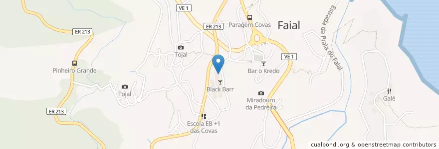 Mapa de ubicacion de Centro de Medicina Alternativa en 葡萄牙, Santana, Faial.