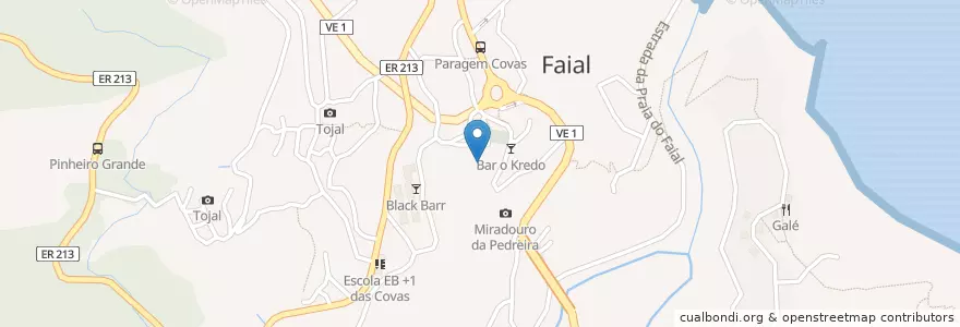 Mapa de ubicacion de Igreja Paroquial do Faial en 葡萄牙, Santana, Faial.