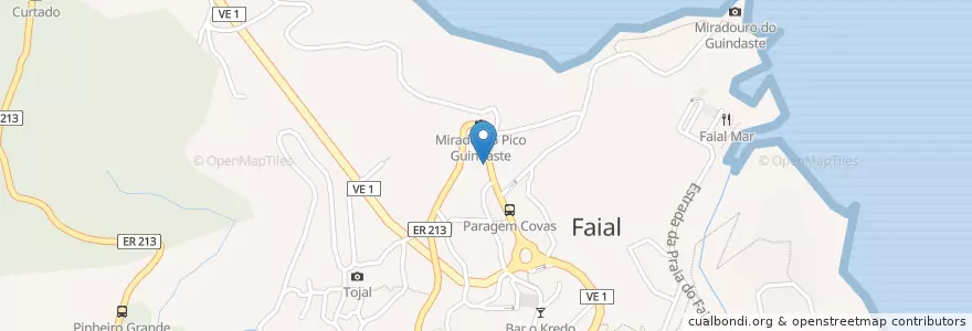 Mapa de ubicacion de Praça Taxi Faial en Португалия, Santana, Faial.