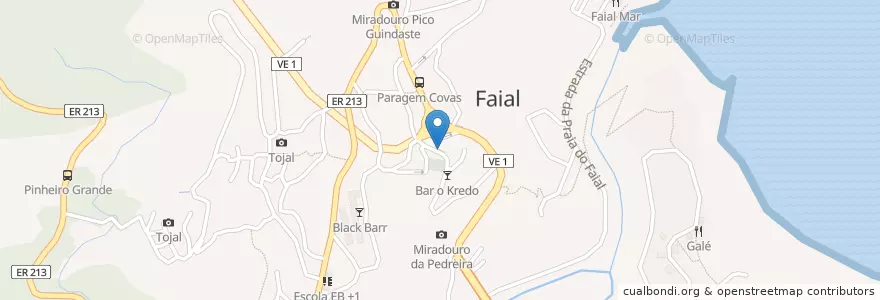 Mapa de ubicacion de Farmácia do Faial en پرتغال, Santana, Faial.