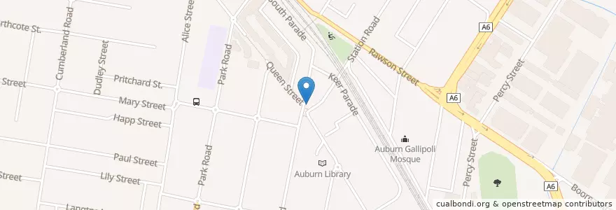 Mapa de ubicacion de Ariana Kebab House en Australia, Nuovo Galles Del Sud, Sydney, Cumberland City Council.