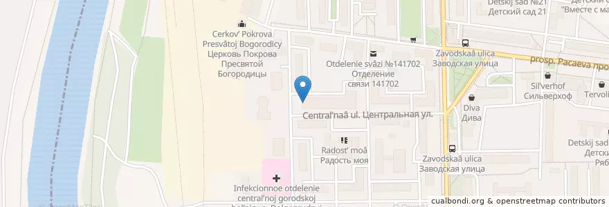Mapa de ubicacion de Интеллект плюс en Rusland, Centraal Federaal District, Oblast Moskou, Городской Округ Долгопрудный.