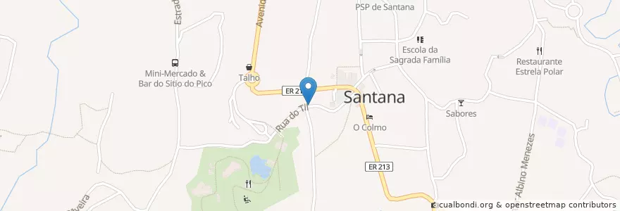 Mapa de ubicacion de Tertius en ポルトガル, Santana, Santana.