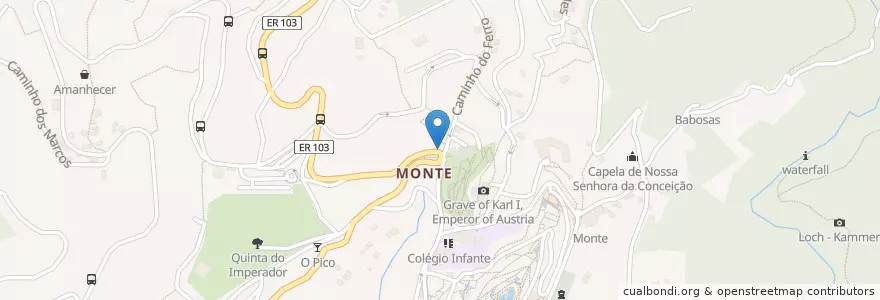 Mapa de ubicacion de Alto Monte en ポルトガル, Monte.