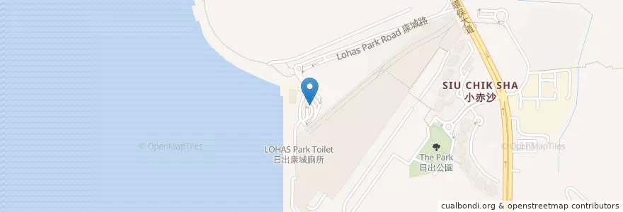 Mapa de ubicacion de 康城站公共運輸交匯處 LOHAS Park Station Public Transport Interchange en Cina, Guangdong, Hong Kong, Nuovi Territori, 西貢區 Sai Kung District.